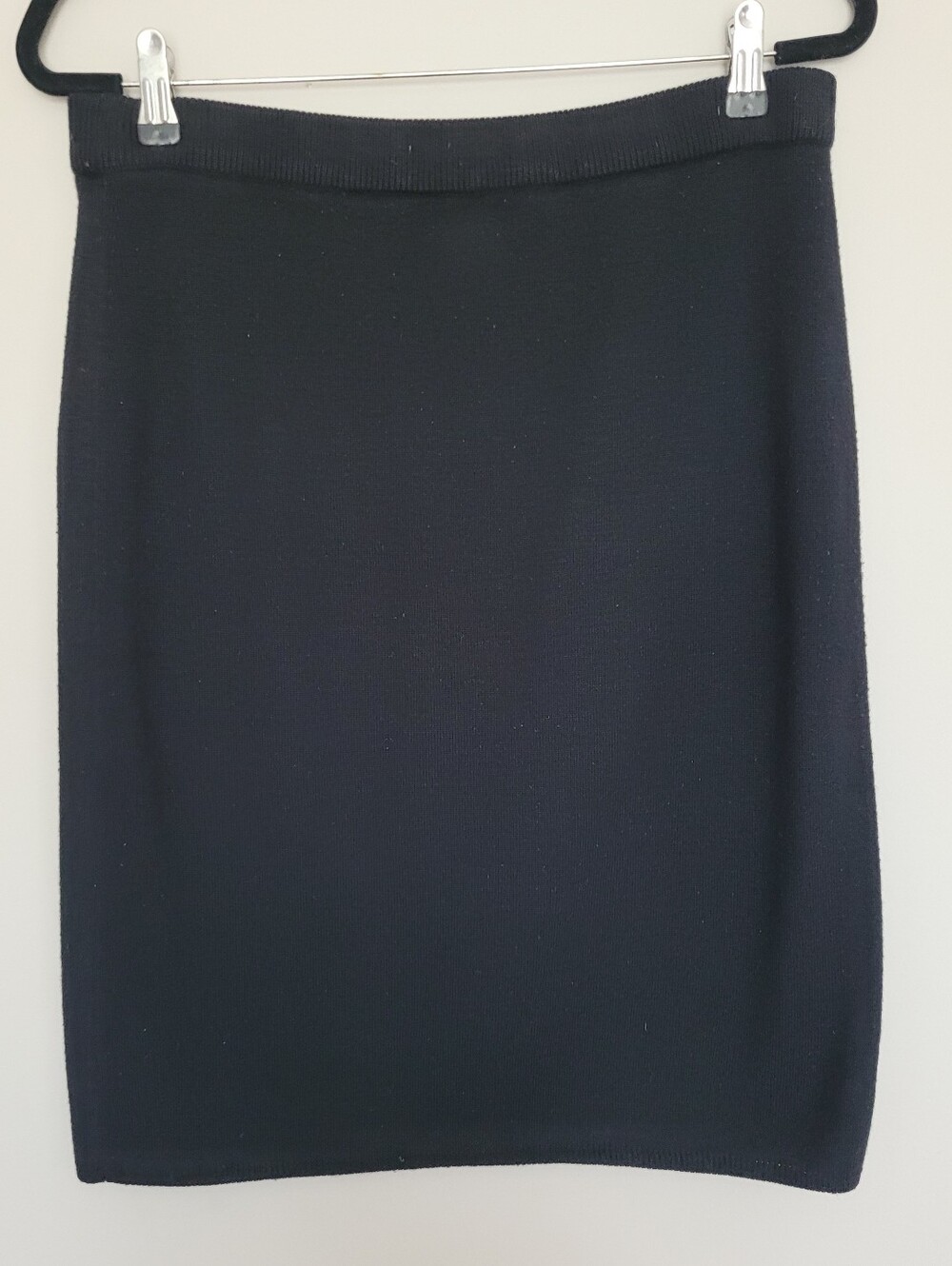 Adrianna Papell Women's Wool Blend Pencil Skirt Pull On Black Large - Picture 8 of 11